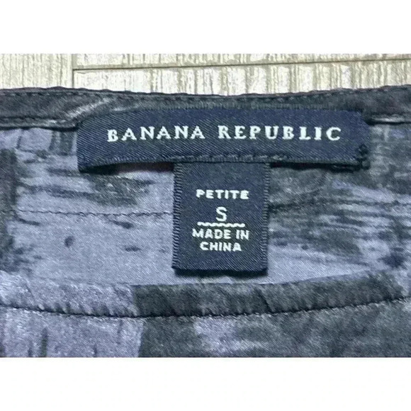 Banana Republic Purple Plum Black 100% Silk Dress Petite S Super Soft I1 - Picture 3 of 10